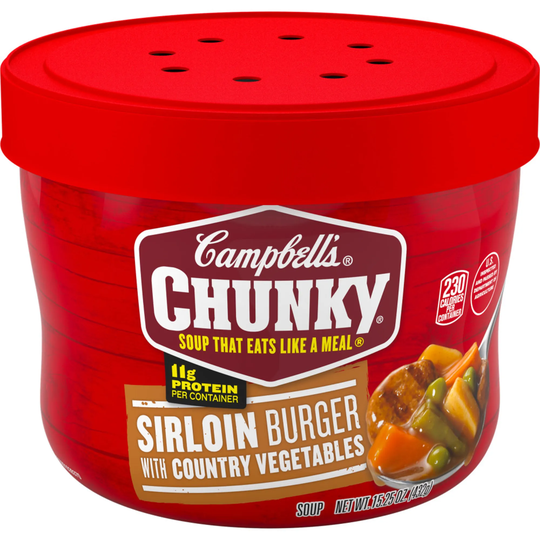 Campbells Chunky Soup - Sirloin Burger with Country Vegetables - 15.25 oz