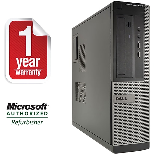 Dell 3010-D Refurbished Desktop Core i5-3570 3.4Ghz, 8GB Memory, 500GB HDD, DVDRW, Windows 10 Professional 64bit