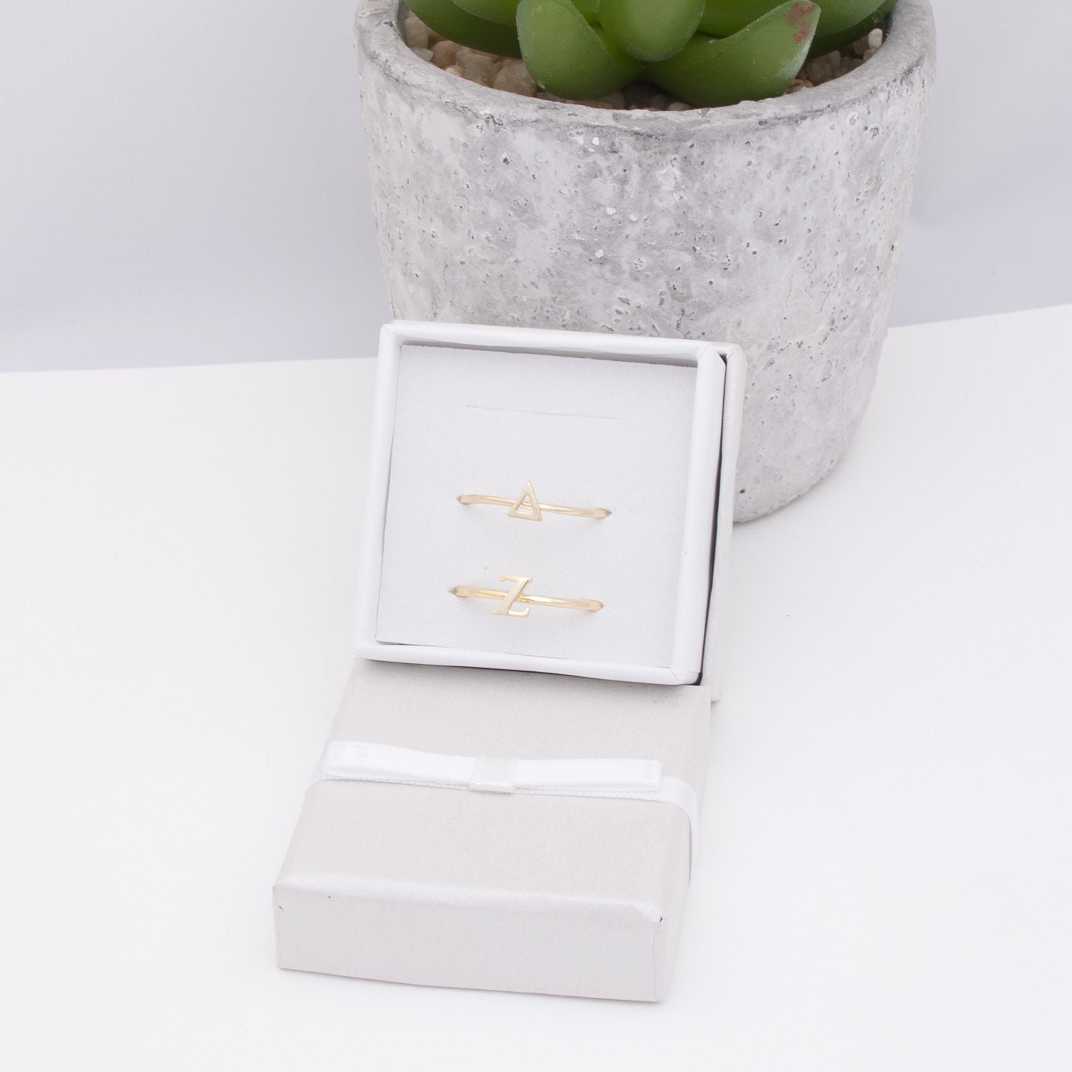 Delta Zeta Stack Rings, Sorority Gift, Dz Deezee Rings