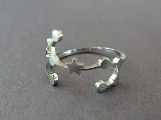 Stainless Steel Scorpio Ring, Adjustable Constellation Zodiac Astrology Horoscope Water Element Sign, Oct 24-Nov 21
