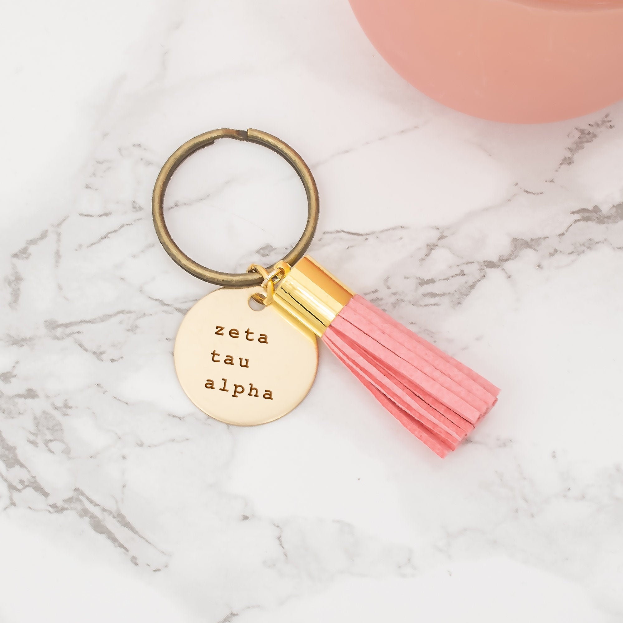 Zeta Tau Alpha Sorority Keychain, Zta Key Chain, Z T A Tassel Keychains, Keychain