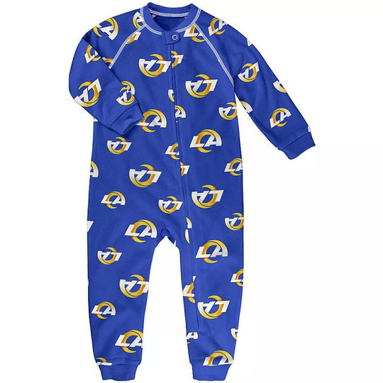 Toddler Royal Los Angeles Rams Raglan Full-Zip Jumper, Toddler Unisex, Size: 3T, Blue