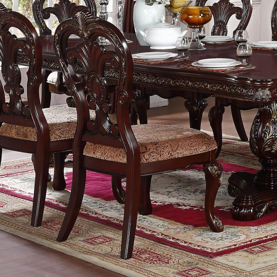 Homelegance Set of 2 Deryn Park Casual Polyester/Polyester Blend Upholstered Dining Side Chair (Wood Frame) in Brown | 2243S
