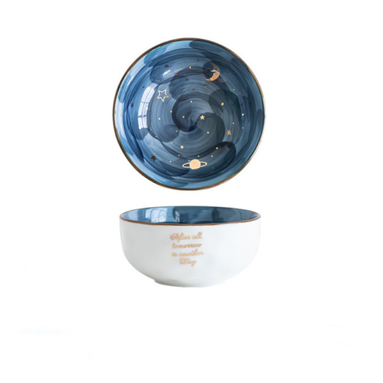 Star Ceramic Breakfast Japanese Nordic Ramen Bowl - Blue