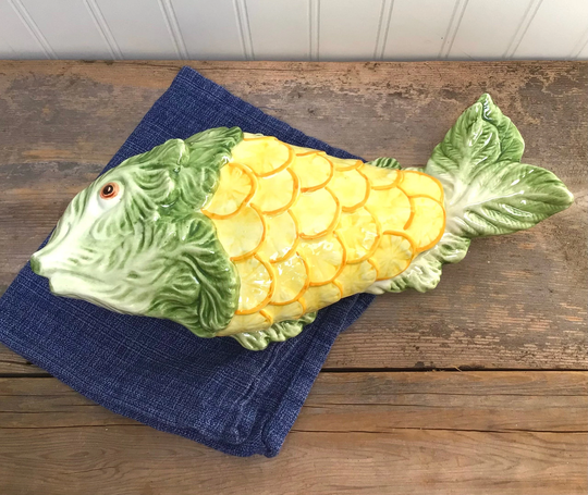 Majolica Italian Fish Dish Rare Collectible