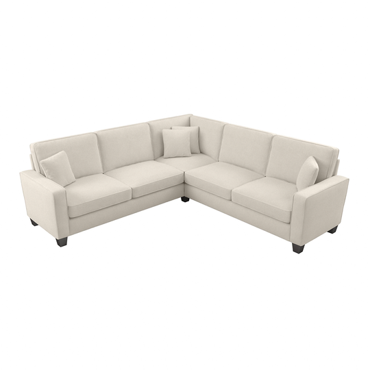Bush Furniture Stockton Modern Cream Herringbone Fabric Polyester/Blend Sectional in Off-White | SNY98SCRH-03K