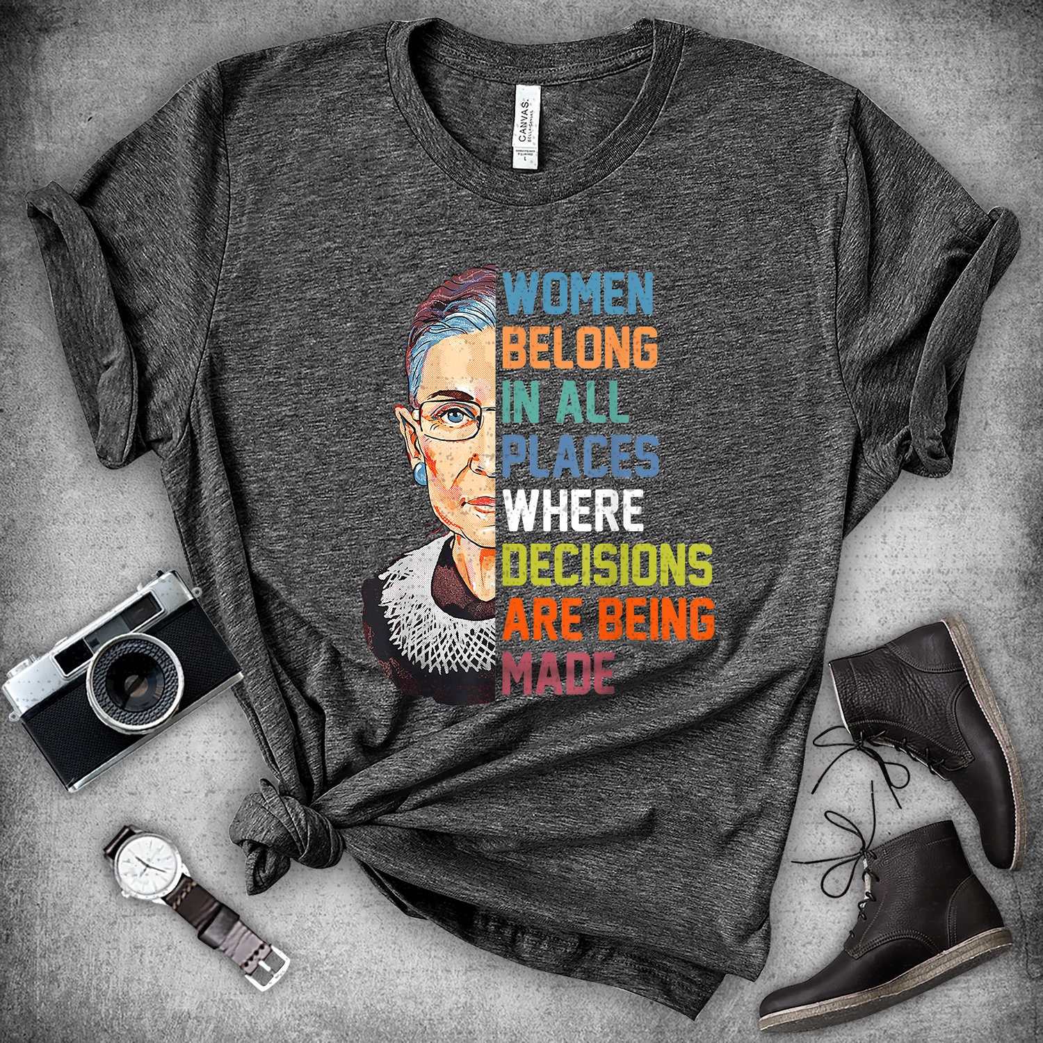 Women Belong in All Places Ruth Bader Ginsburg Rbg, Rbg T-Shirt | Shirt