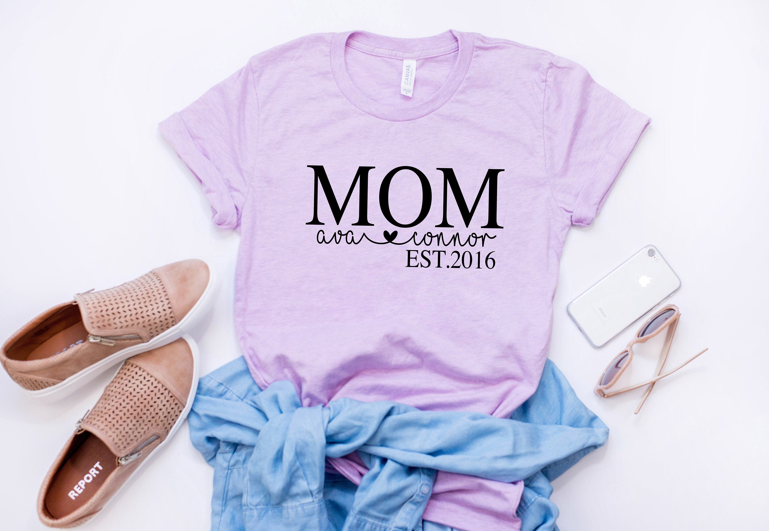Custom Mothers Day Gift, Shirt, Gift For Her, Wife, Personalized Mom, Shirt Mom