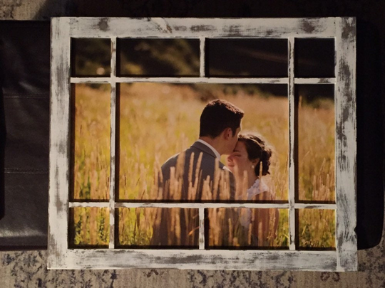11x14 Wedding Picture Frame, Antique Styled Window Frame Rustic