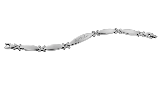 Personalized Bracelet, Ladies Xoxo Engraved Silver Bracelets, Bridesmaid Gifts, Custom Bracelet