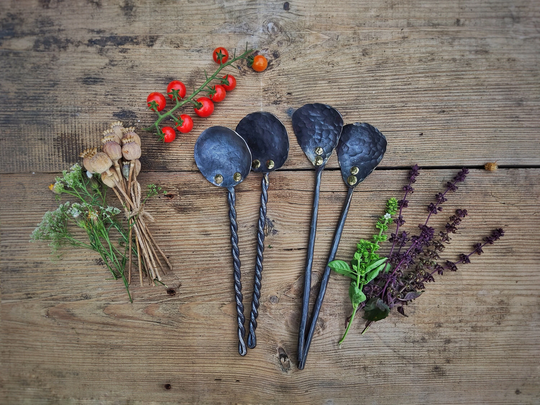 Salad Server Set, Forged Stainless Steel Servers Set Serving Utensils