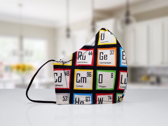 Chemistry Face Mask, W/Nose Wire, For Kids & Adults