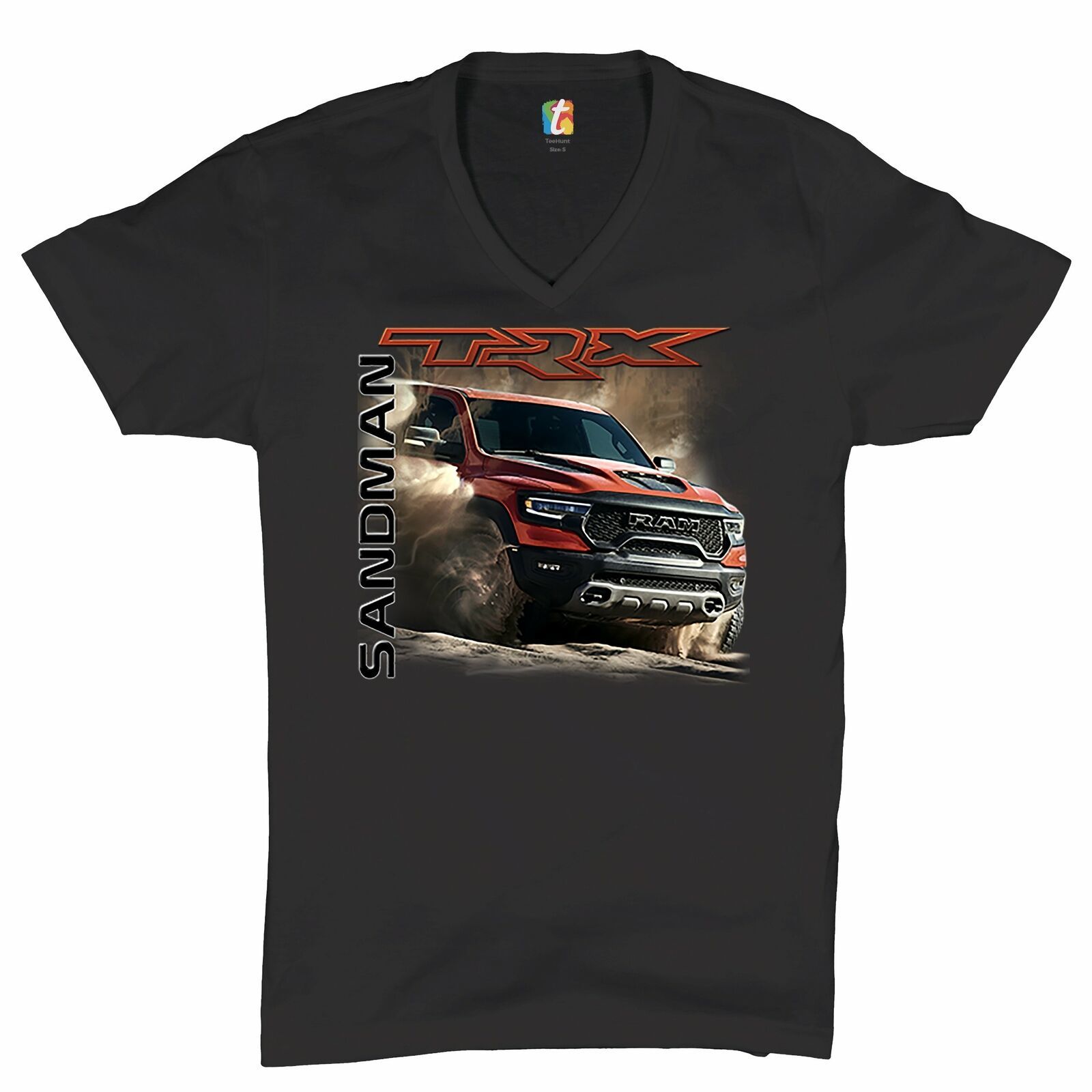 RAM 1500 TRX Sandman V-Neck T-shirt Off-Road V8 Pickup Truck Licensed Tee