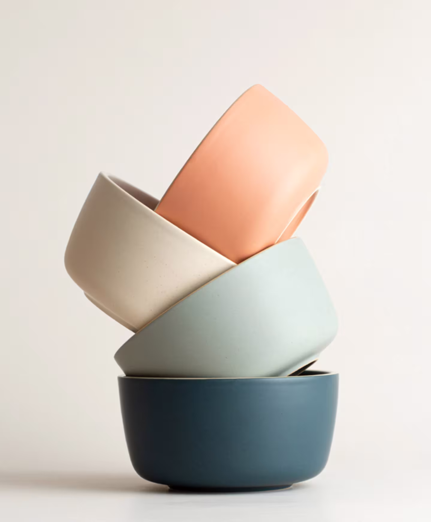 Matte Ceramic Bowls | Hand-Finished Ceramics Dinnerware Modern Bowl Scandinavian Design Tableware