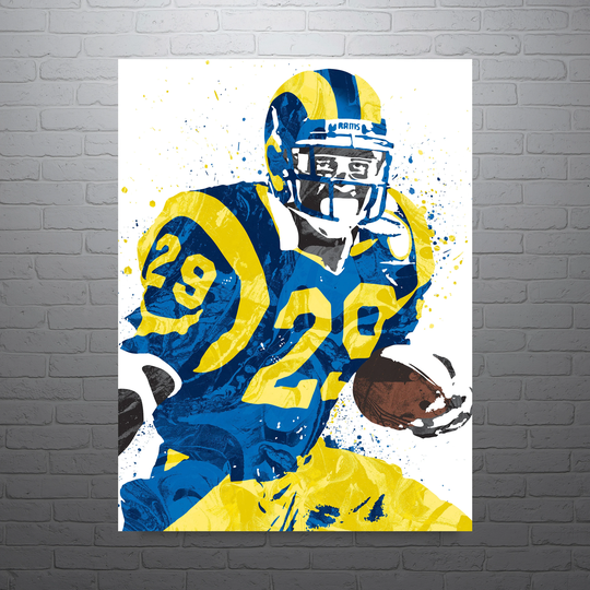 Eric Dickerson Los Angeles Rams Football Poster, Man Cave, Sports Art Print, Wall Decor, Custom