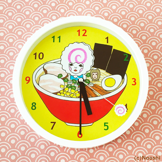 Wall Clock -Ramen Topping Monkey