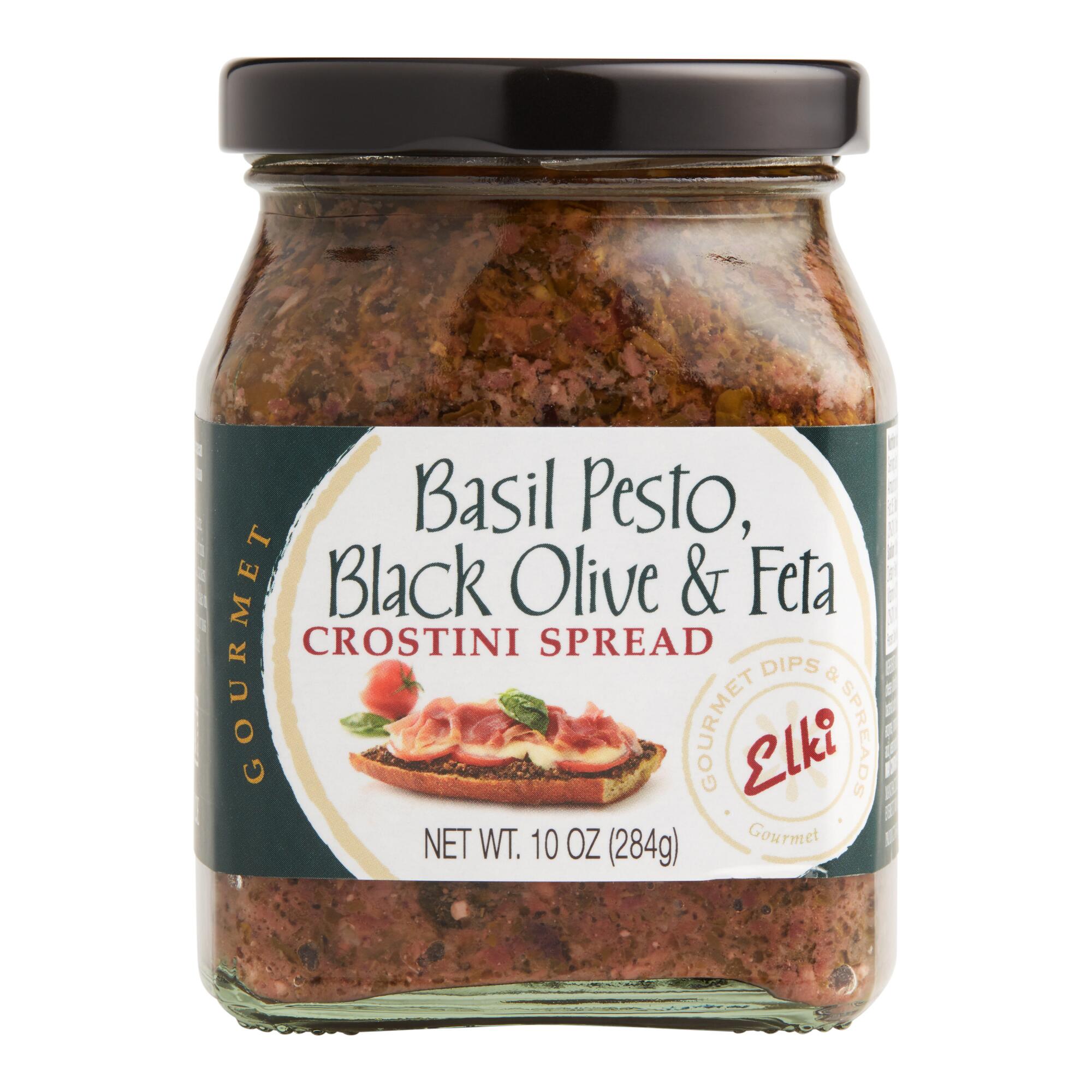 Elki Basil Pesto, Black Olive & Feta Crostini Spread by World Market