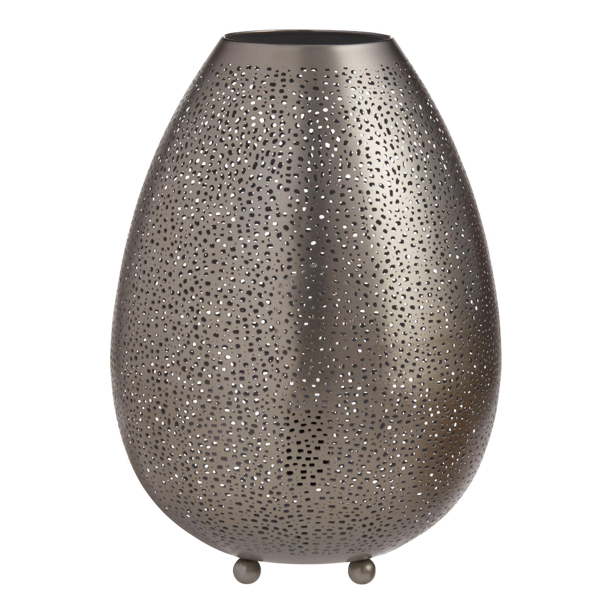 Pewter Teardrop Mina Table Lamp by World Market