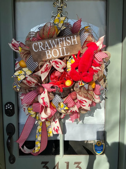 Crawfish Wreath, Boil Spring Wreath
