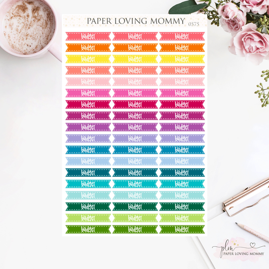 Budget Stickers | Header Planner 0575