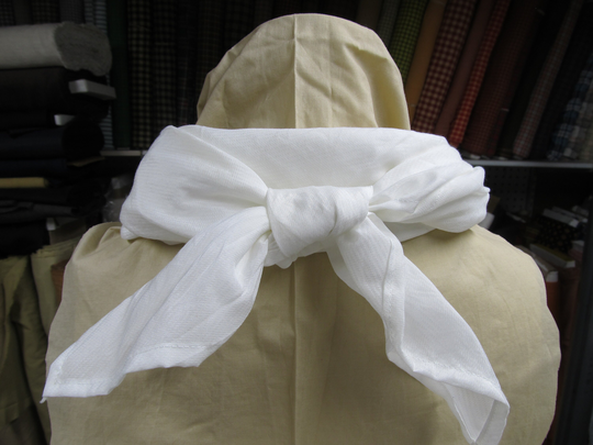 Cravat/Ascot - Silk/Cotton Blend Necktie Regency Era Reenacting/Reenacment Historic Victorian Tie 43" Square Black Or White