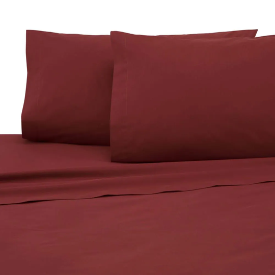 WestPoint Home Martex 225 Thread Count Sheet Twin 225-Thread Count Cotton Blend Paprika Bed Sheet in Orange | 028828991812