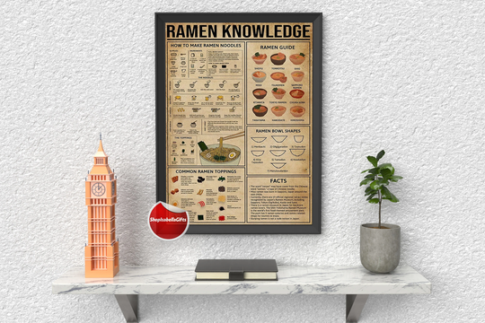 Ramen Knowledge Poster - Wall Art -, Poster, Sign, Gifts, Art, Restaurant Decor