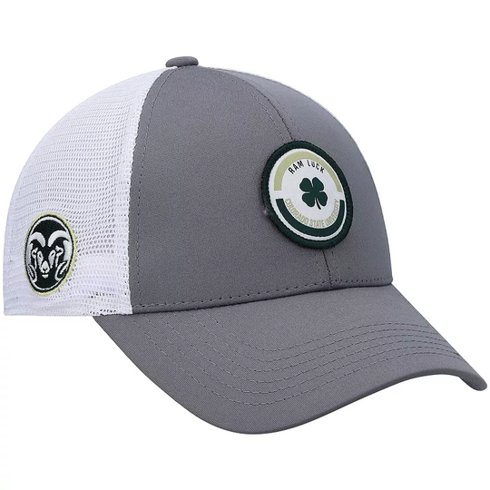 Men's Gray/White Colorado State Rams Motto Trucker Snapback Hat, Grey