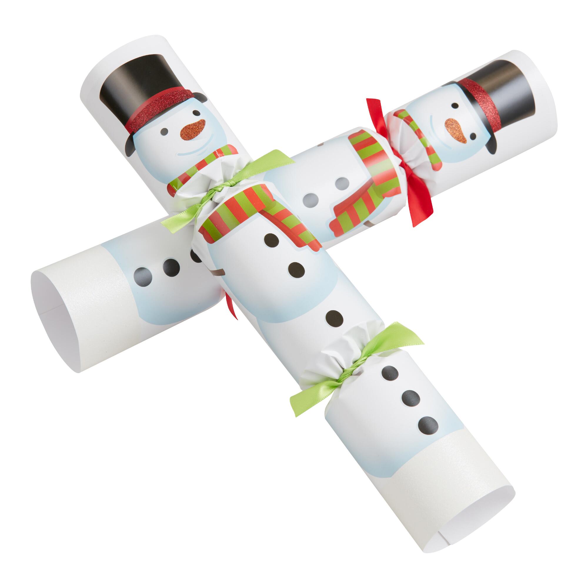 Racing Snowman Crackers 6 Count: Multi - Paper by World Market