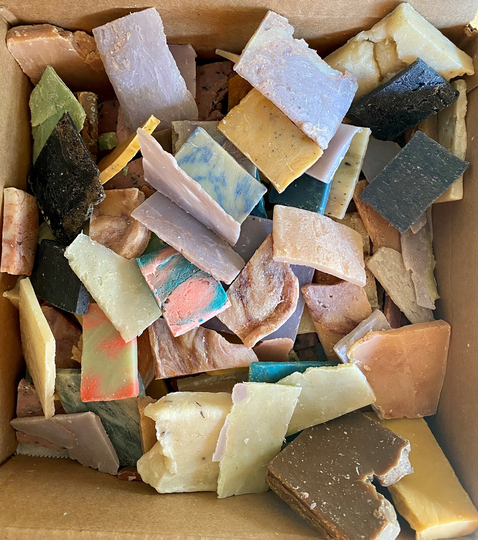 Very High Quality Handmade Soap Scraps 2.5, 5, 10 lb Cold Process Pieces Odds Bulk Sampler