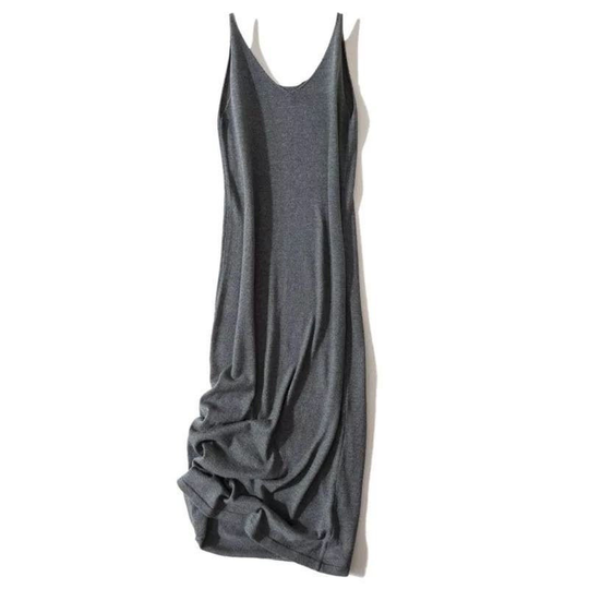 V Neck Knit Tank Bodycon Sleeveless Midi Dress