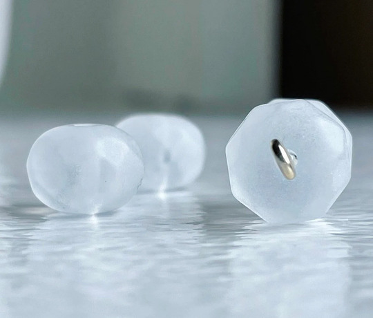 Crystal Matte Faceted Acrylic Spacer Beads 10mm | 25 Frosted