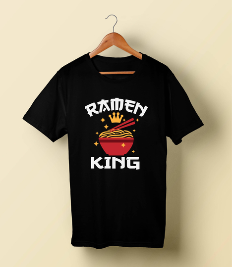 Ramen King Shirt Funny Noodles Bowl T-Shirt Anime Noodle Giapponese Ramon Lover Student Raman Food Tee