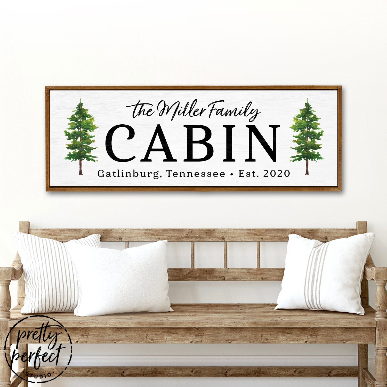 Personalized Cabin Sign | Name Family Large Wall Art Rustic Decor Signs. Custom