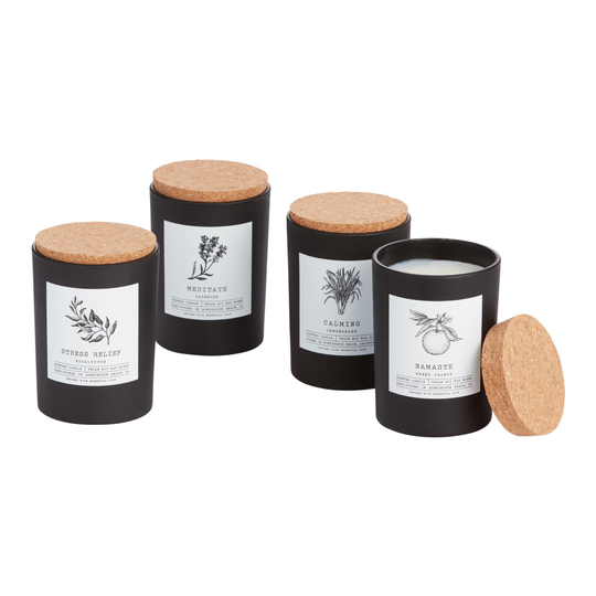 Wellness Essential Oil Scented Candle: Black - Wax by World Market