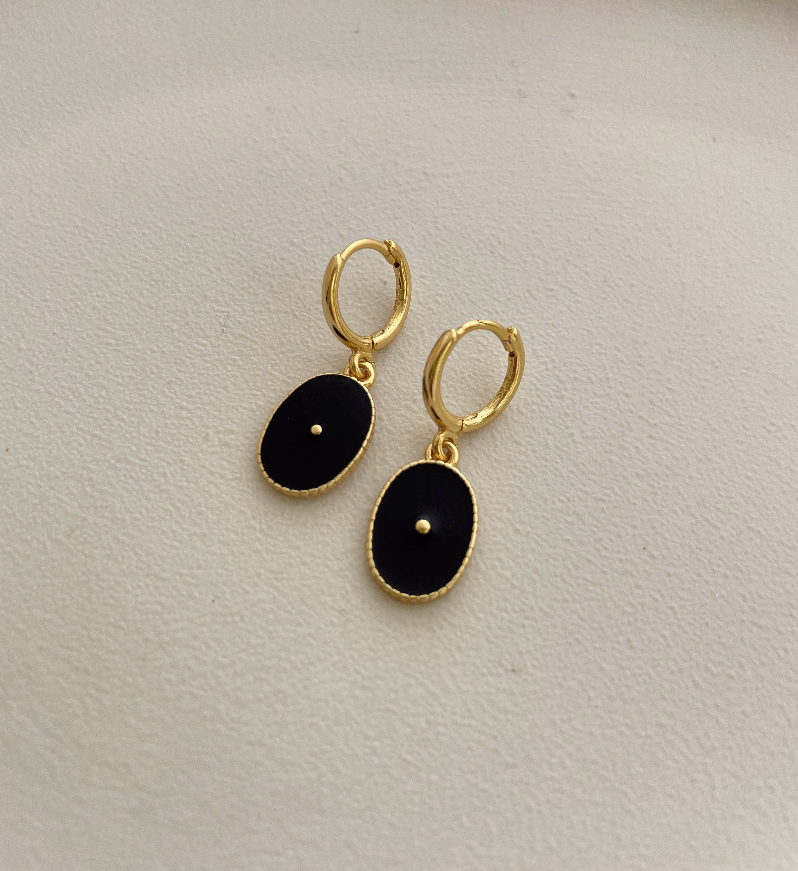 Gold Sterling Silver Oval Hoop Earring Endless Hoops Earrings 28mm