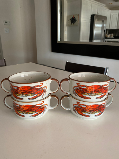 D.h. Holmes Double Handle Crab Seafood Gumbo Soup Bowls/D.h. Holmes Bowl Chowder Set Of Four/ By Gatormom13