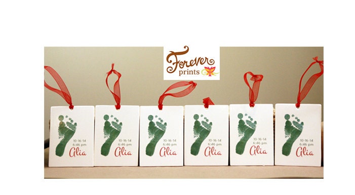 Seven Rectangle Baby's First Chirstmas Ornaments 705A Orn Mom, Dad, Grandma, Grandpa Christmas Gift, Newborn Keekpsake, Baby Loss, in Loving