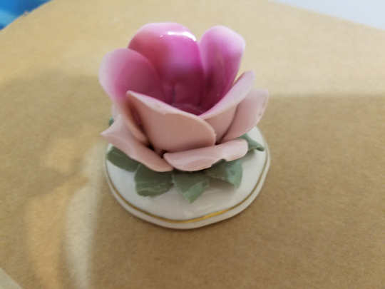 Porcelain Rose Candle Holder