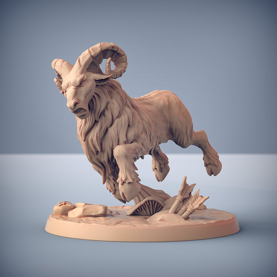 Ram Companion D | Premium 3D Printed Tabletop Miniatures 28mm To 100mm Dnd D&d Dungeons & Dragons 21574