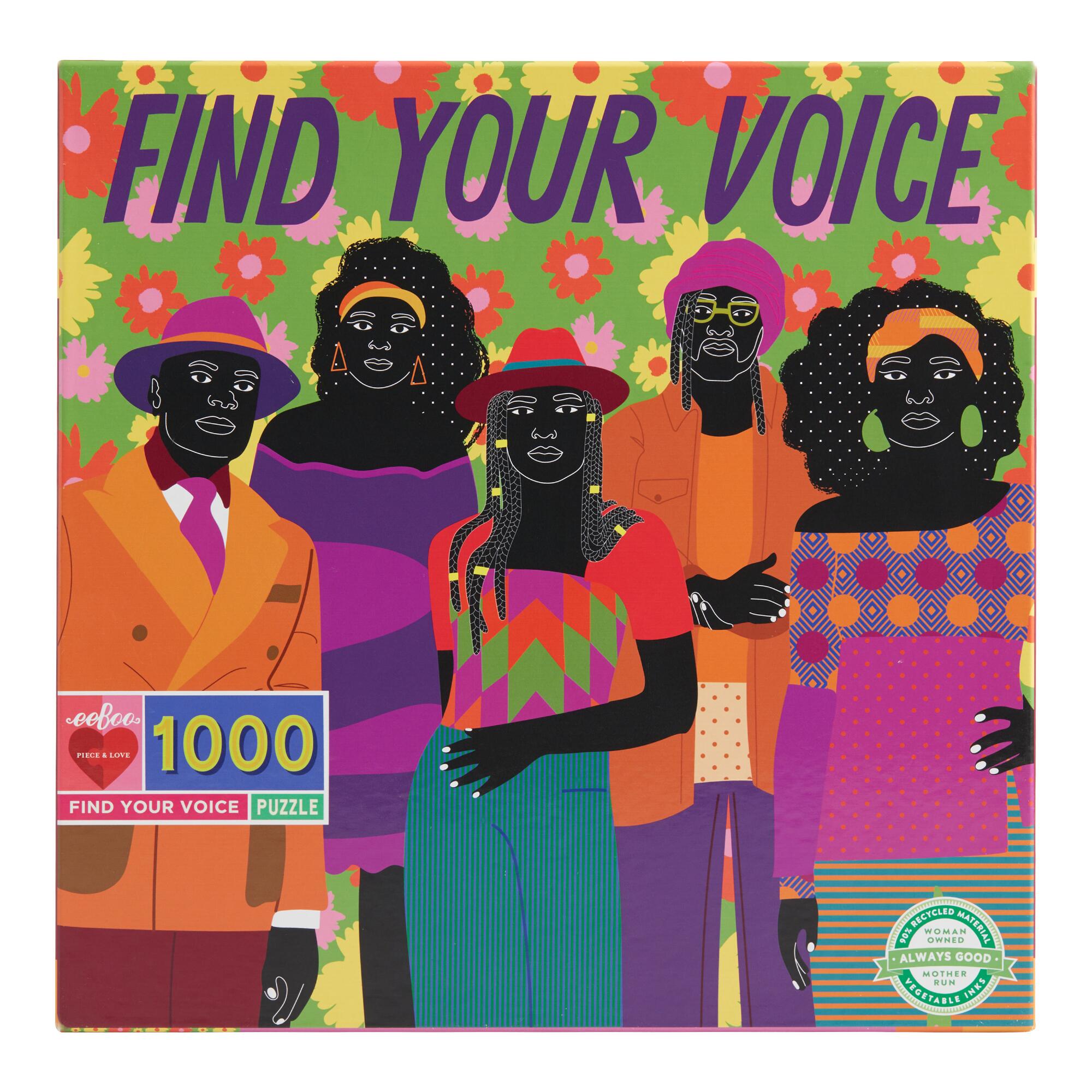 EeBoo Find Your Voice 1000 Piece Puzzle: Multi - Plastic by World Market