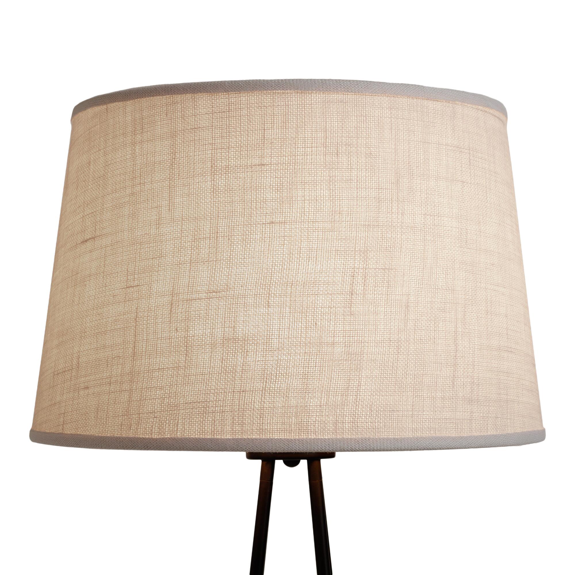 Marshmallow White Burlap Floor Lamp Shade - Natural Fiber by World Market