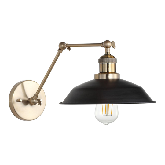 Gold And Black Iron Olson Wall Sconce: Metallic by World Market