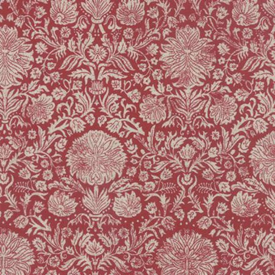 Linen French General Cotton Blend Fabric 2 Yards Joyeux Noel in Rouge Pearl Bolt End