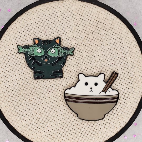 Minder Ramen Cat Needle Minder Magnetic For Cross Stitch, Embroidery, Funny Pin, Or Decorative Magnet