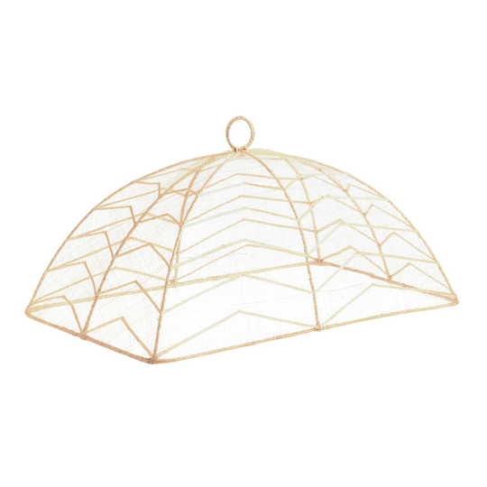 Rectangular Natural Chevron Mesh Food Dome by World Market
