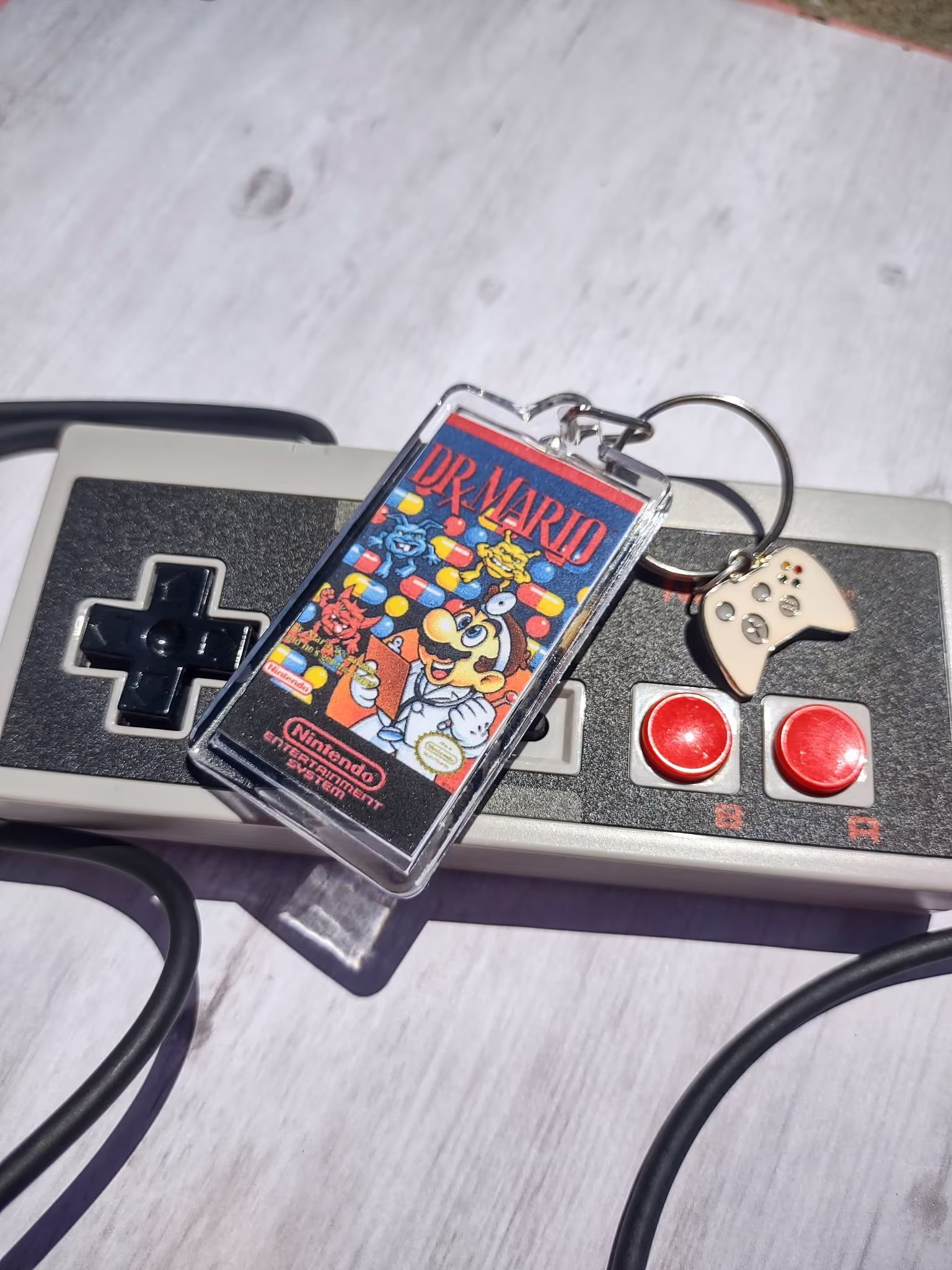 Doctor Mario Cartridge Keychain