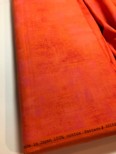 Moda Grunge Blender Fabric By Basic Grey in Tangerine - 100% Quality Cotton Yard Or Yardage
