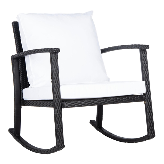 All Weather Wicker Oswego Outdoor Patio Rocking Chair: Black - Wood by World Market