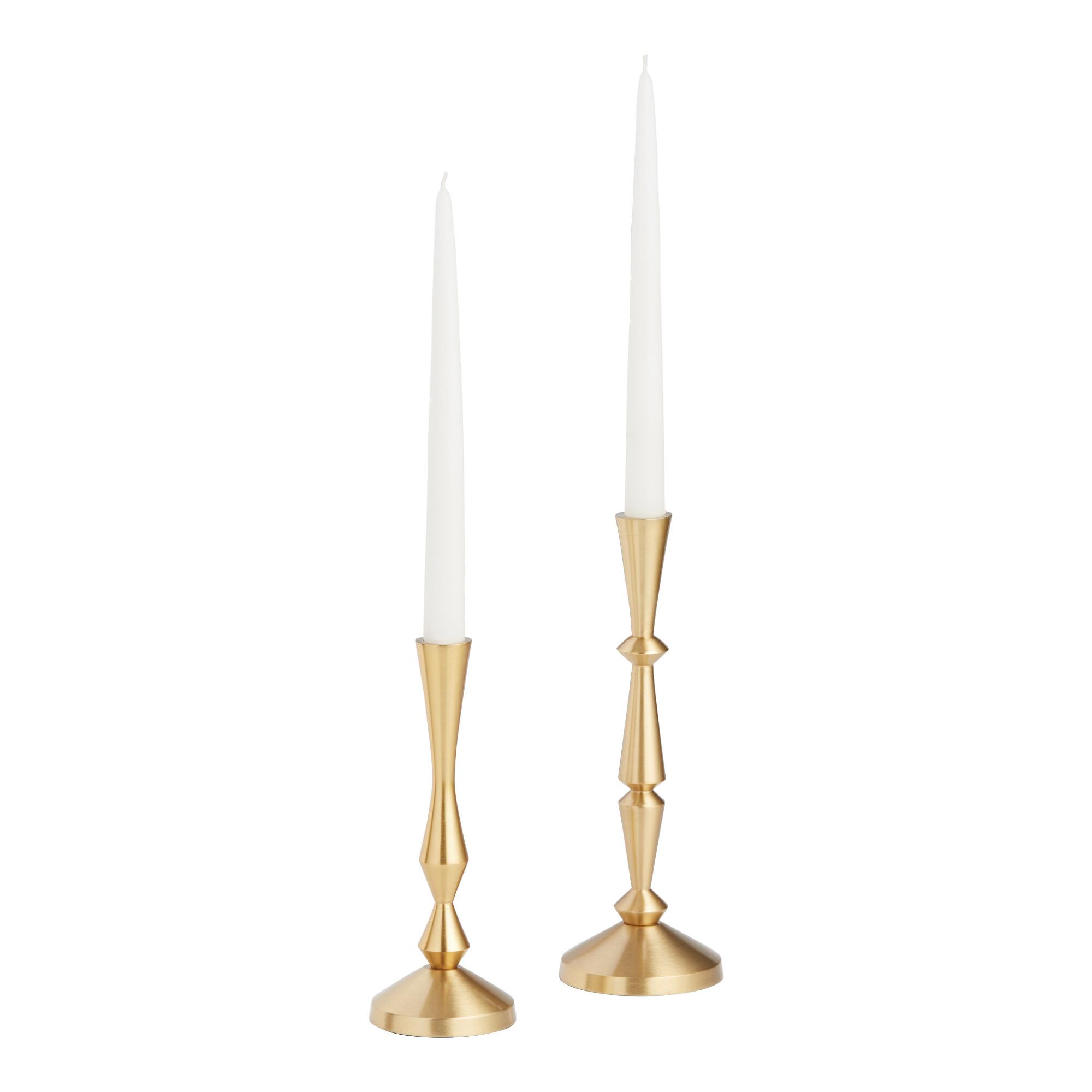 Gold Geometric Taper Candle Holder - Metal by World Market